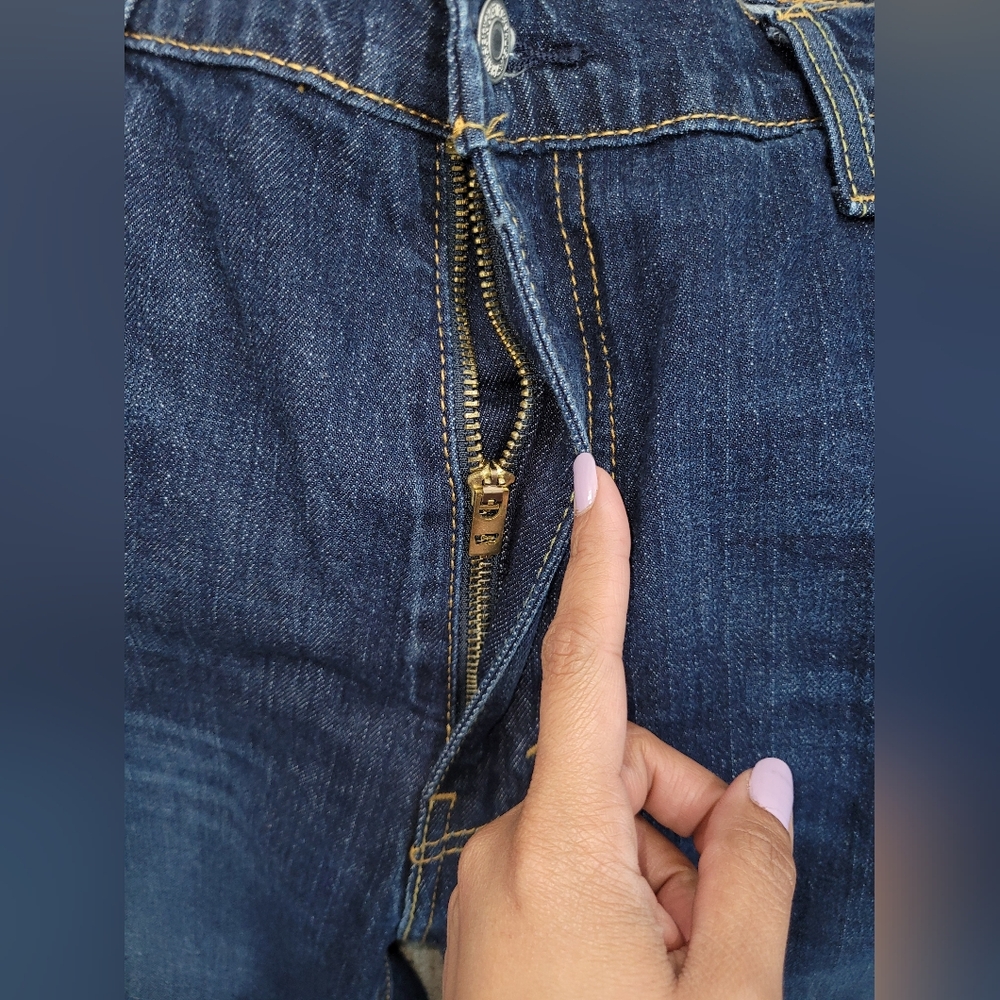 Mens 531 Levi's Slim Straight Dark Blue Jeans W40 L32 - Picture 6 of 11